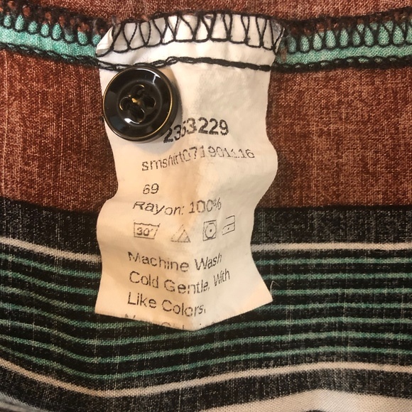 SHEIN Striped Button Down Shirt Tee Top ((Small)) - Picture 6 of 7